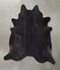 Solid Black XX-Large Brazilian Cowhide Rug 7'8