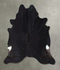 Solid Black X-Large Brazilian Cowhide Rug 7'0