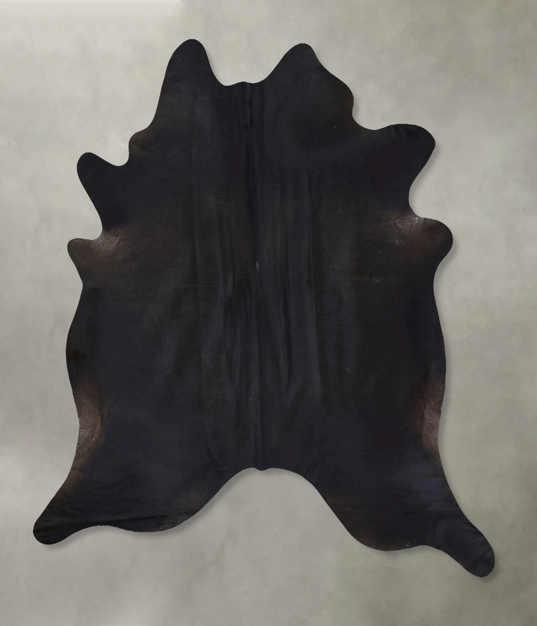 Solid Black XX-Large Brazilian Cowhide Rug 8'1"H x 6'10"W #B20353 by H
