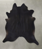 Solid Black XX-Large Brazilian Cowhide Rug 8'1