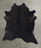 Solid Black XX-Large Brazilian Cowhide Rug 8'4