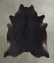 Solid Black X-Large Brazilian Cowhide Rug 7'4