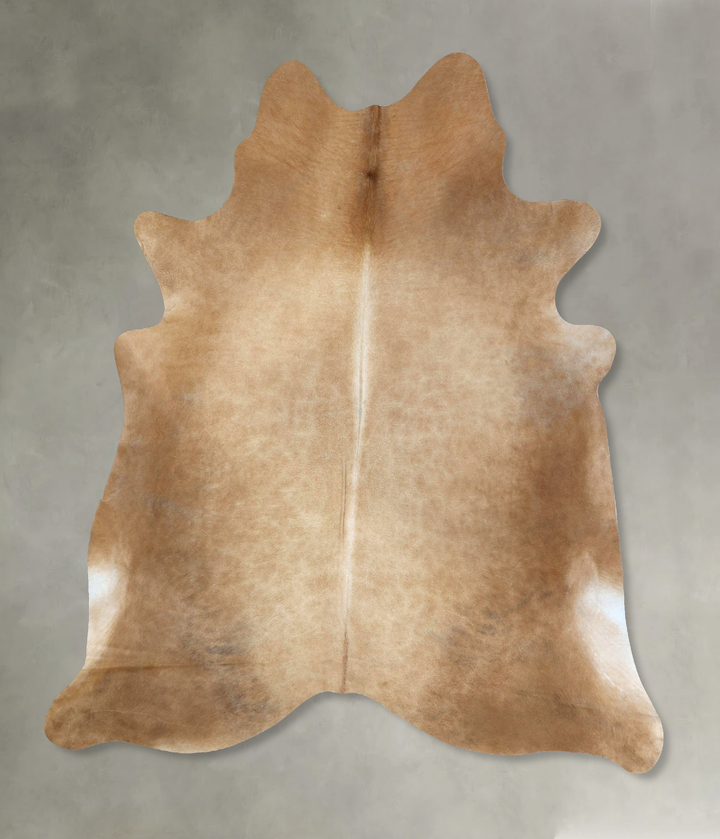 Solid Brown X-Large Brazilian Cowhide Rug 7'1"H x 6'5"W #B20359 by Hudson Hides