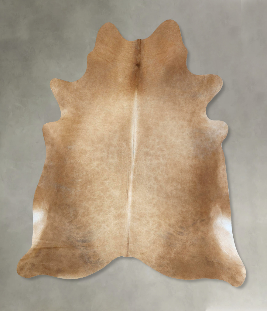 Solid Brown X-Large Brazilian Cowhide Rug 7'1"H x 6'5"W #B20359 by Hudson Hides