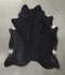 Solid Black XX-Large Brazilian Cowhide Rug 7'5