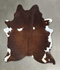 Chocolate and White X-Large Brazilian Cowhide Rug 7'11