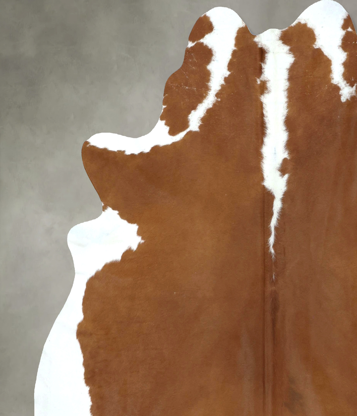 Hereford XX-Large Brazilian Cowhide Rug 8'1"H x 7'4"W #B20365 by Hudson Hides