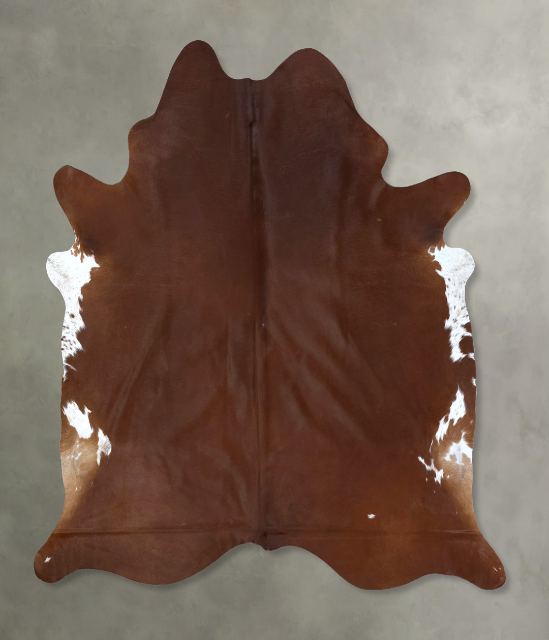 Solid Brown XX-Large Brazilian Cowhide Rug 7'6"H x 6'10"W #B20372 by H