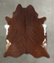 Solid Brown XX-Large Brazilian Cowhide Rug 7'6