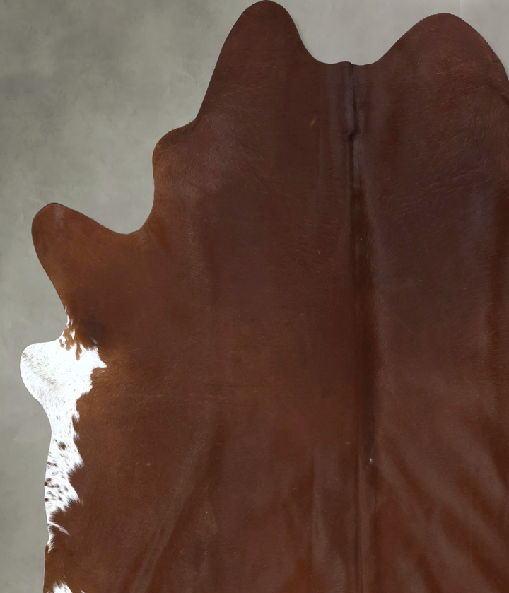 Solid Brown XX-Large Brazilian Cowhide Rug 7'6"H x 6'10"W #B20372 by Hudson Hides