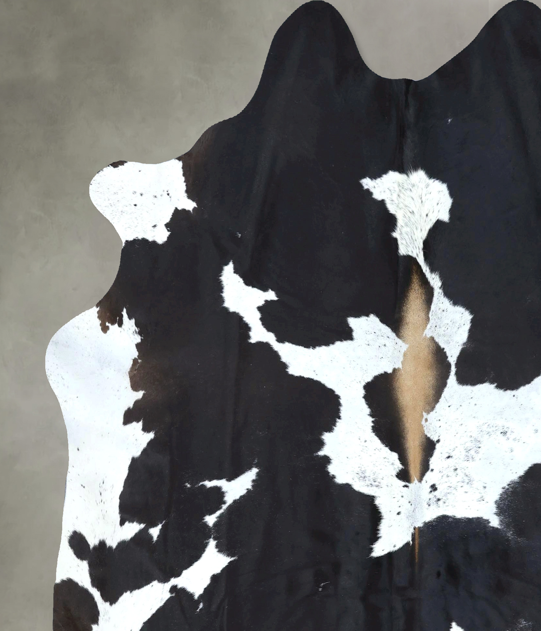 Black and White X-Large Brazilian Cowhide Rug 7'7"H x 6'6"W #B20379 by