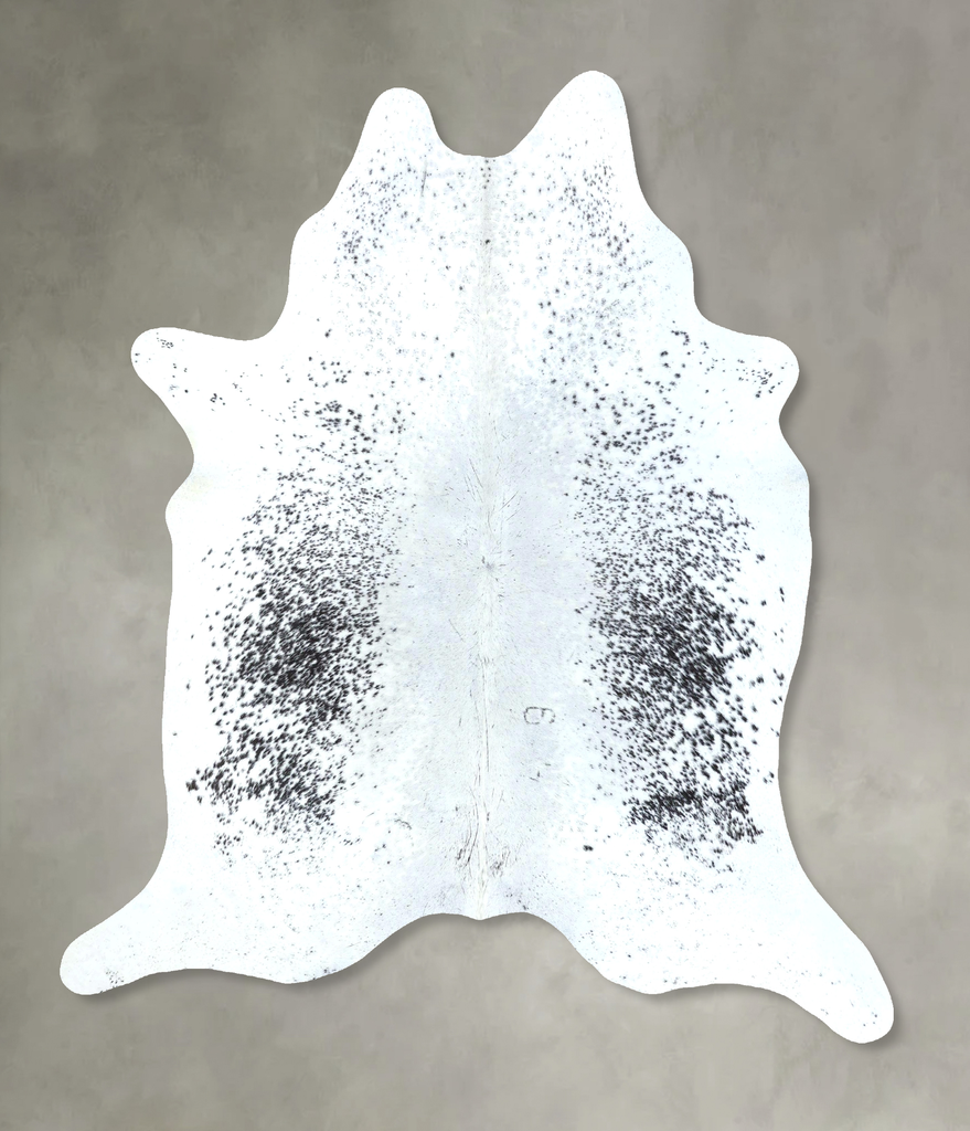 Salt and Pepper Black XX-Large Brazilian Cowhide Rug 7'10"H x 6'6"W #B20380 by Hudson Hides