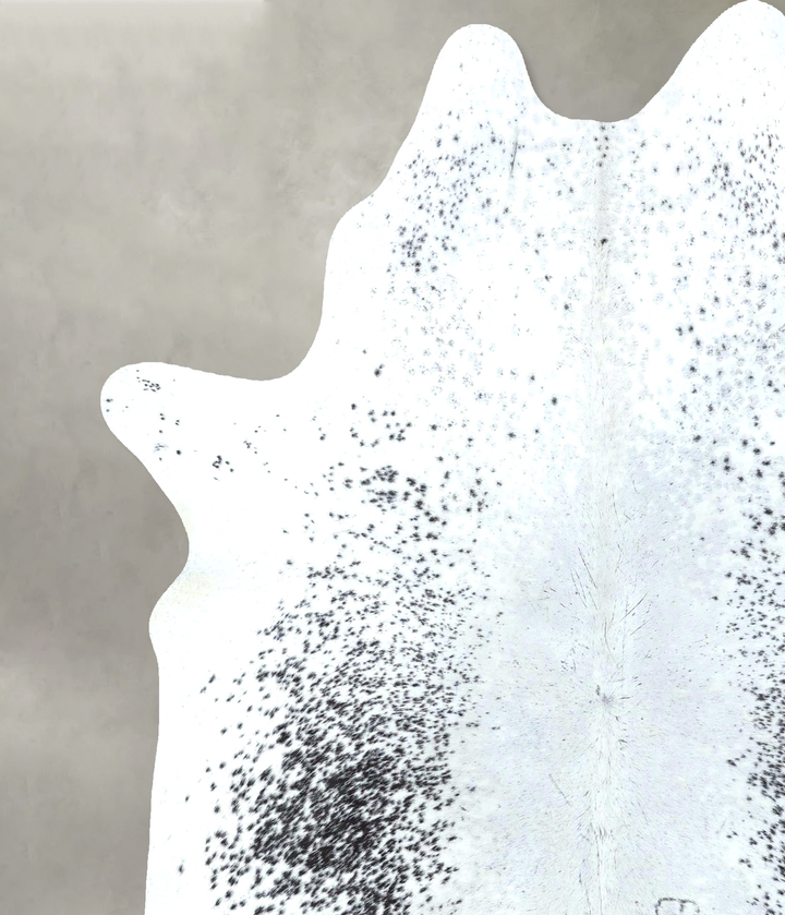 Salt and Pepper Black XX-Large Brazilian Cowhide Rug 7'10"H x 6'6"W #B20380 by Hudson Hides