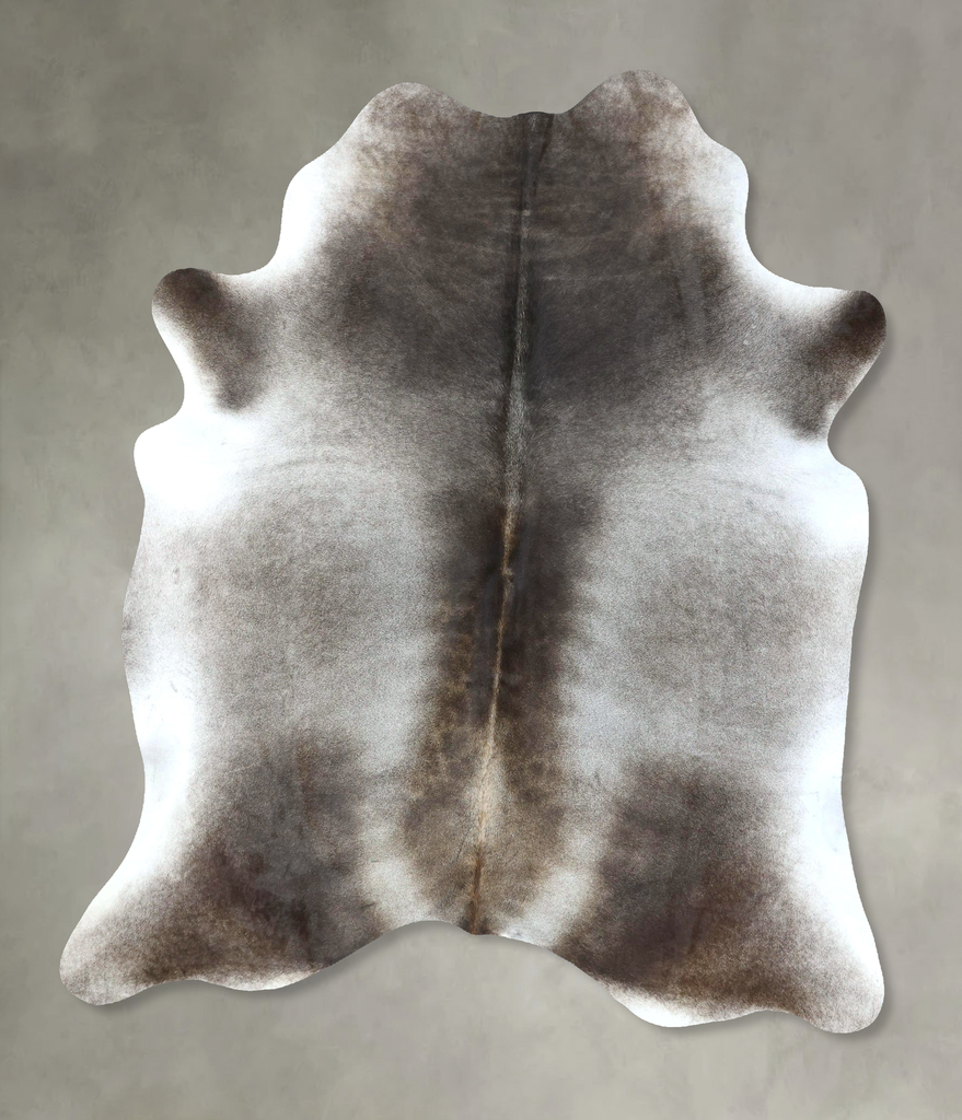 Dark Grey X-Large Brazilian Cowhide Rug 7'7"H x 6'2"W #B20381 by Hudson Hides