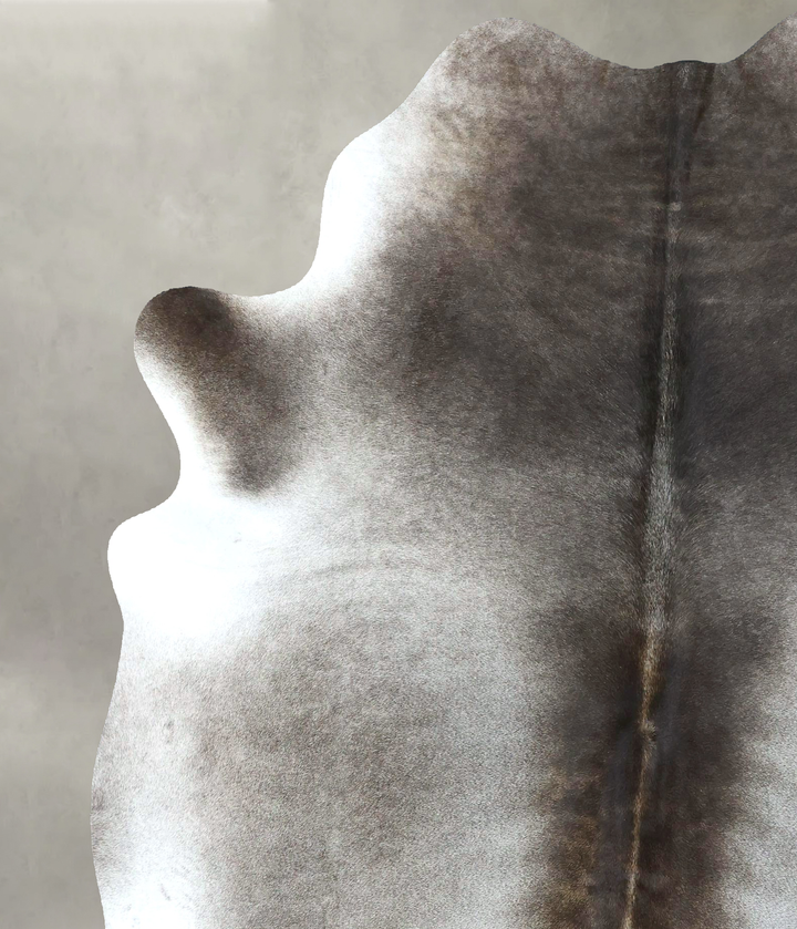 Dark Grey X-Large Brazilian Cowhide Rug 7'7"H x 6'2"W #B20381 by Hudson Hides