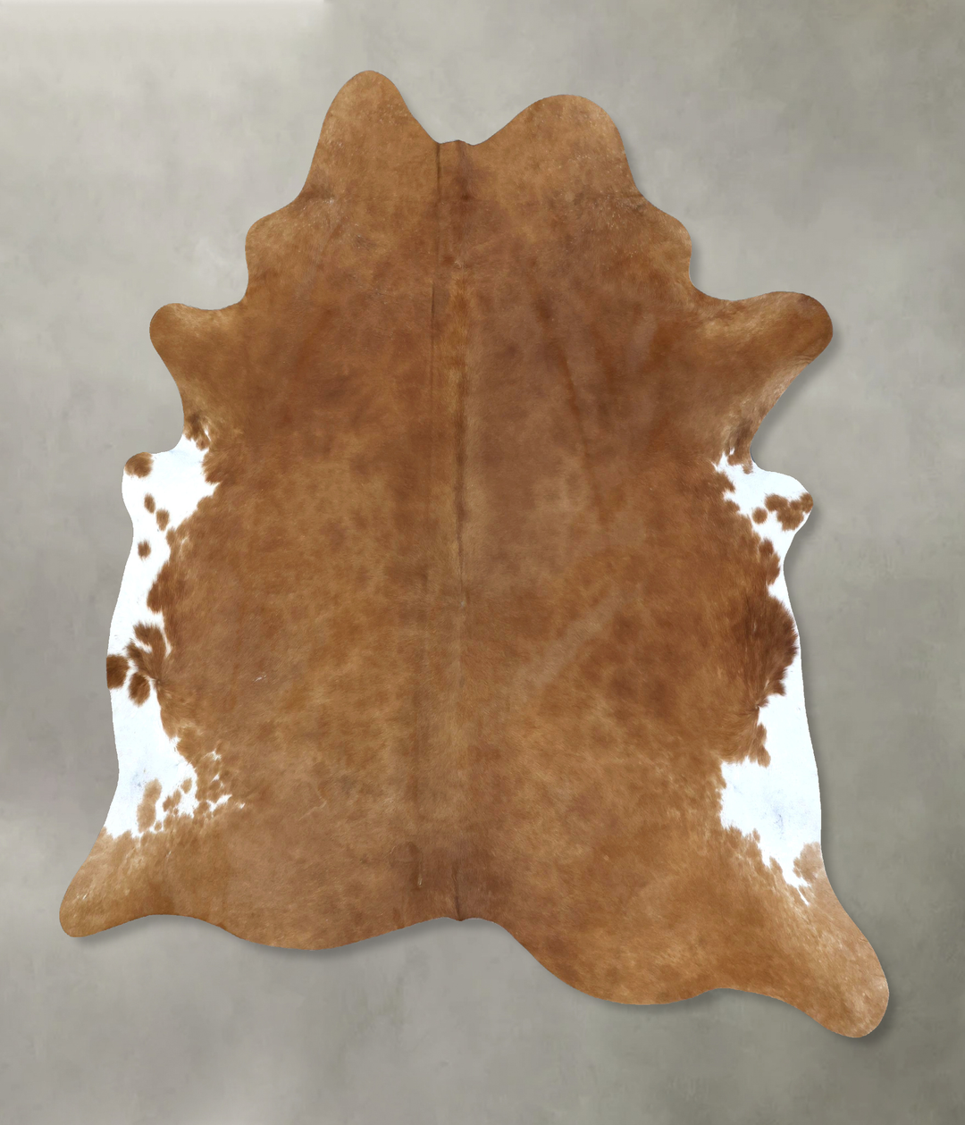 Solid Brown X-Large Brazilian Cowhide Rug 7'7"H x 6'6"W #B20385 by Hud
