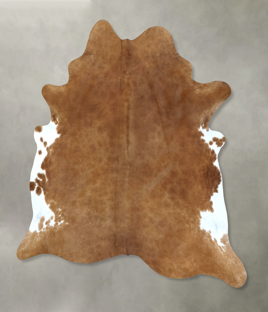 Solid Brown X-Large Brazilian Cowhide Rug 7'7"H x 6'6"W #B20385 by Hudson Hides