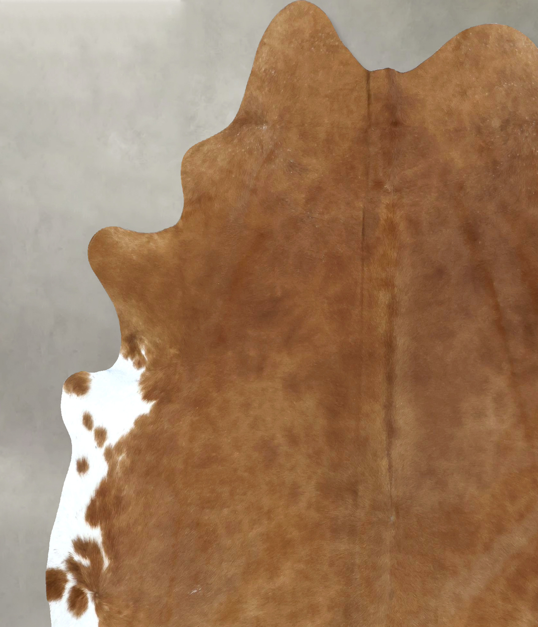 Solid Brown X-Large Brazilian Cowhide Rug 7'7"H x 6'6"W #B20385 by Hud