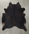 Solid Black X-Large Brazilian Cowhide Rug 7'4