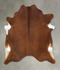 Solid Brown X-Large Brazilian Cowhide Rug 7'3