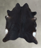 Solid Black X-Large Brazilian Cowhide Rug 7'2