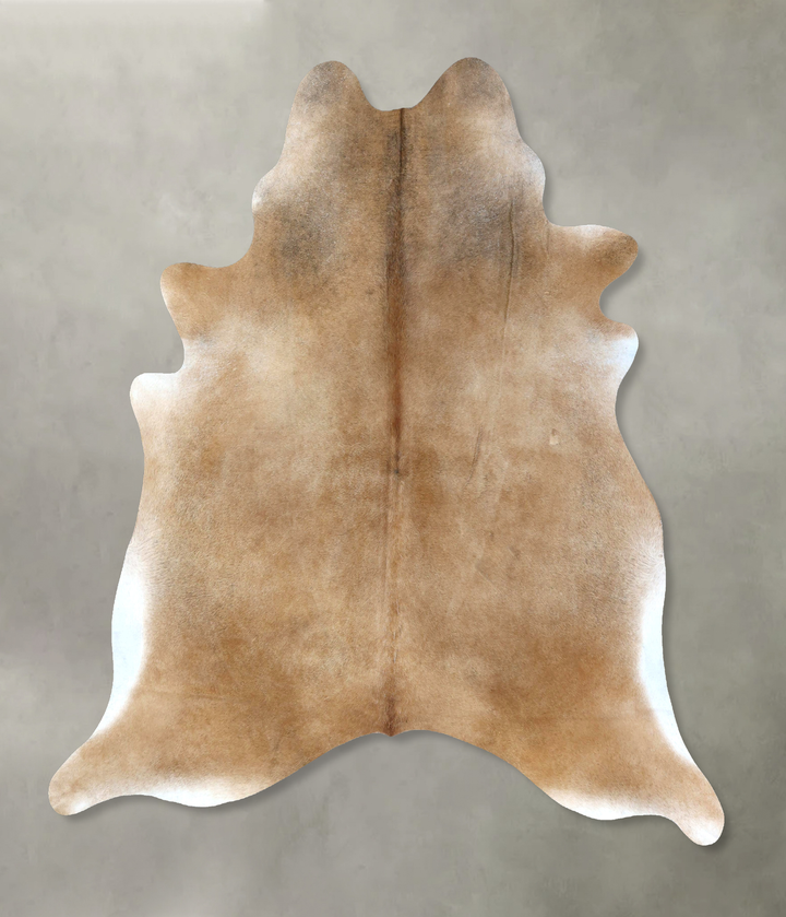 Light Caramel XX-Large Brazilian Cowhide Rug 8'0"H x 7'0"W #B20398 by Hudson Hides