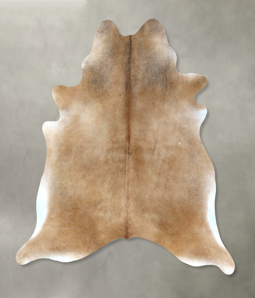 Light Caramel XX-Large Brazilian Cowhide Rug 8'0"H x 7'0"W #B20398 by Hudson Hides