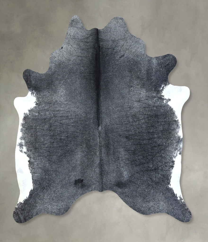 Black and White X-Large Brazilian Cowhide Rug 7'1"H x 6'4"W #B20399 by Hudson Hides
