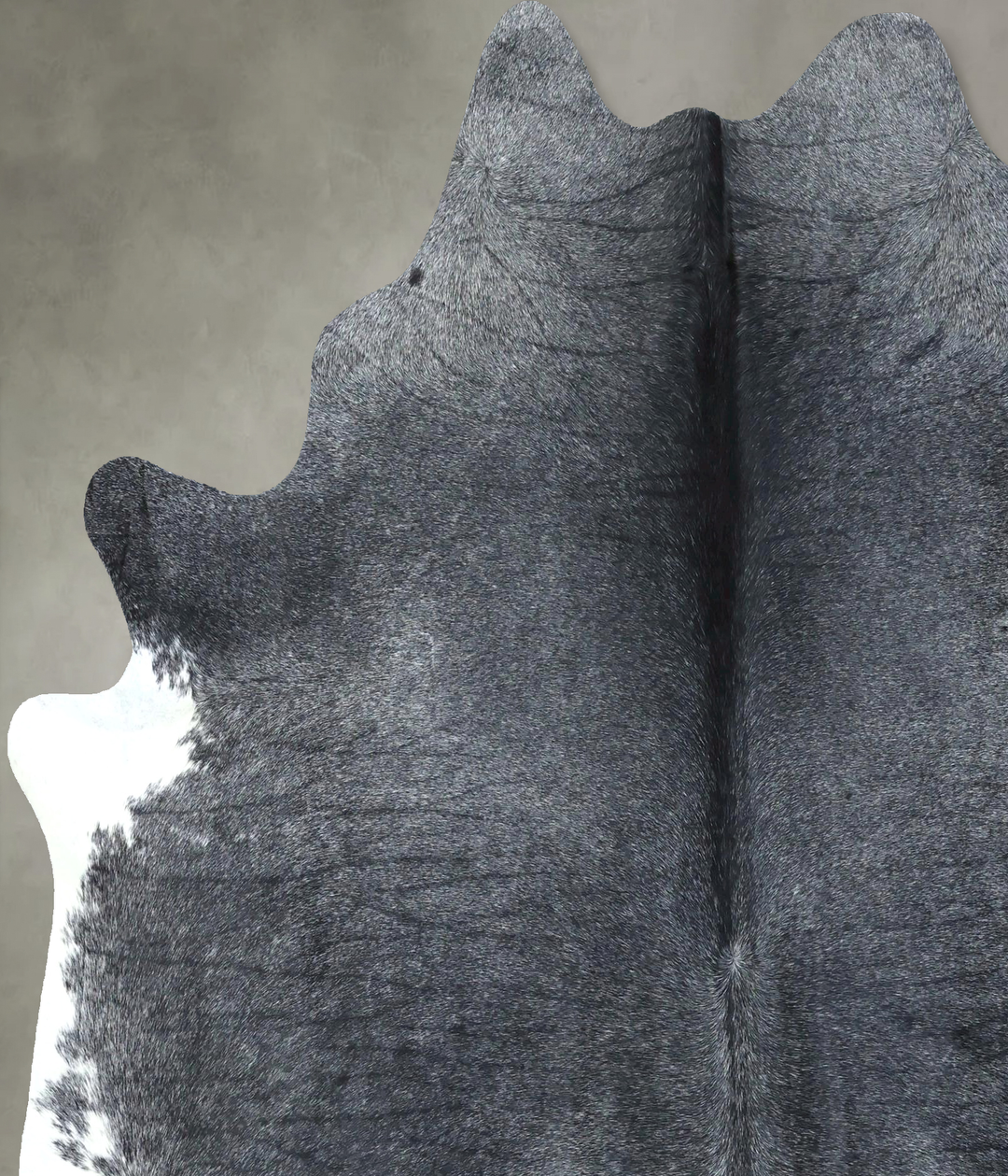 Black and White X-Large Brazilian Cowhide Rug 7'1"H x 6'4"W #B20399 by