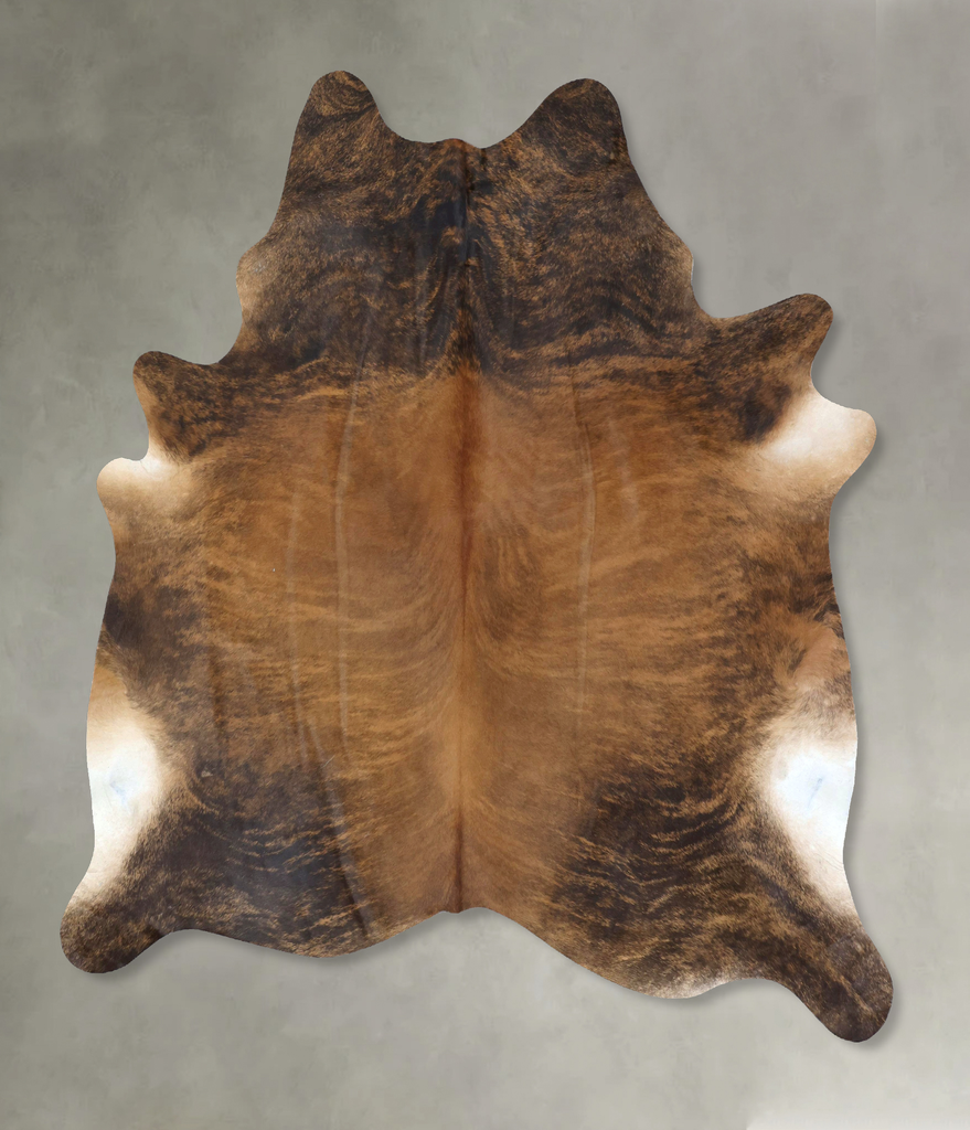 Medium Brindle XX-Large Brazilian Cowhide Rug 8'6"H x 7'0"W #B20402 by Hudson Hides