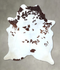 Chocolate and White X-Large Brazilian Cowhide Rug 7'7
