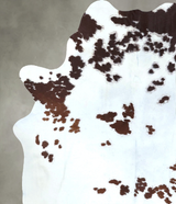 Chocolate and White X-Large Brazilian Cowhide Rug 7'7"H x 5'10"W #B20408 by Hudson Hides