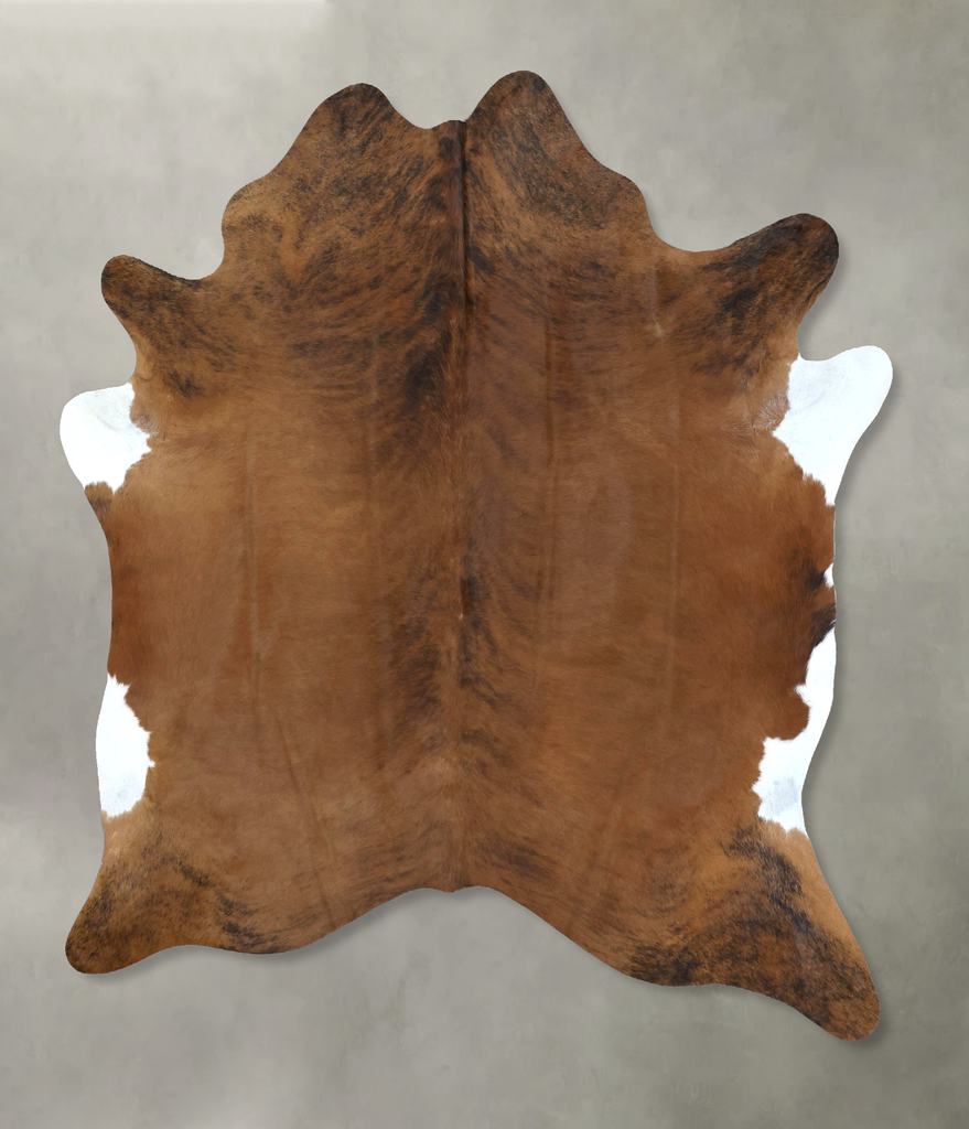 Medium Brindle X-Large Brazilian Cowhide Rug 7'3"H x 5'11"W #B20410 by Hudson Hides