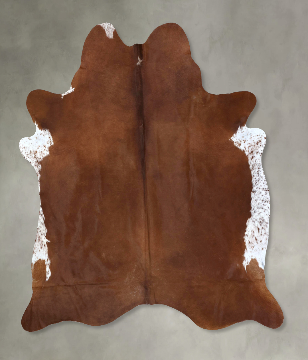 Solid Brown XX-Large Brazilian Cowhide Rug 8'1"H x 6'11"W #B20427 by H