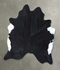 Solid Black X-Large Brazilian Cowhide Rug 7'8