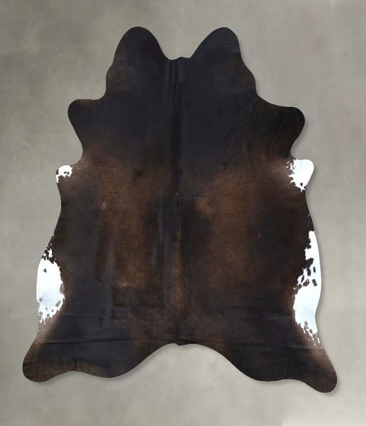 Chocolate X-Large Brazilian Cowhide Rug 7'4"H x 6'9"W #B20435 by Hudson Hides