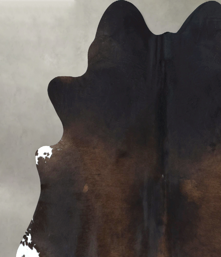 Chocolate X-Large Brazilian Cowhide Rug 7'4"H x 6'9"W #B20435 by Hudson Hides