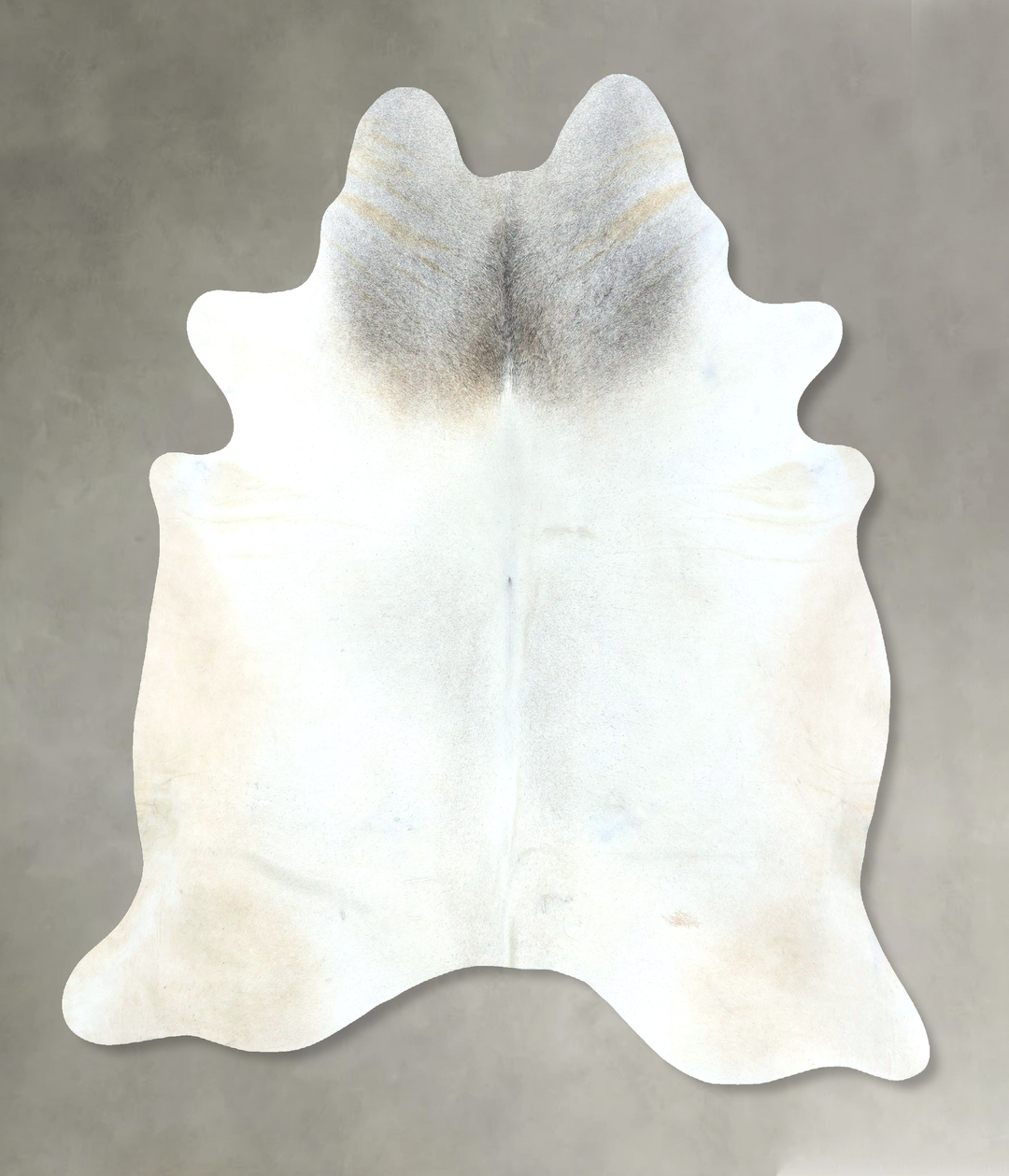 Ivory with Beige XX-Large Brazilian Cowhide Rug 8'2"H x 6'11"W #B20439