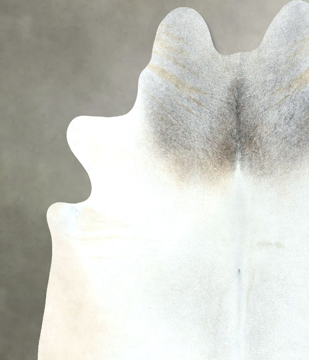 Ivory with Beige XX-Large Brazilian Cowhide Rug 8'2"H x 6'11"W #B20439