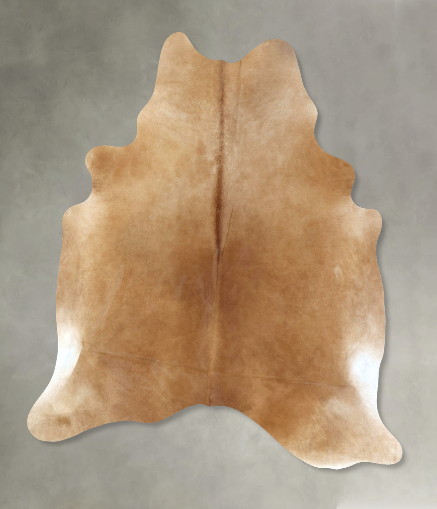 Beige XX-Large Brazilian Cowhide Rug 7'10"H x 6'9"W #B20445 by Hudson Hides
