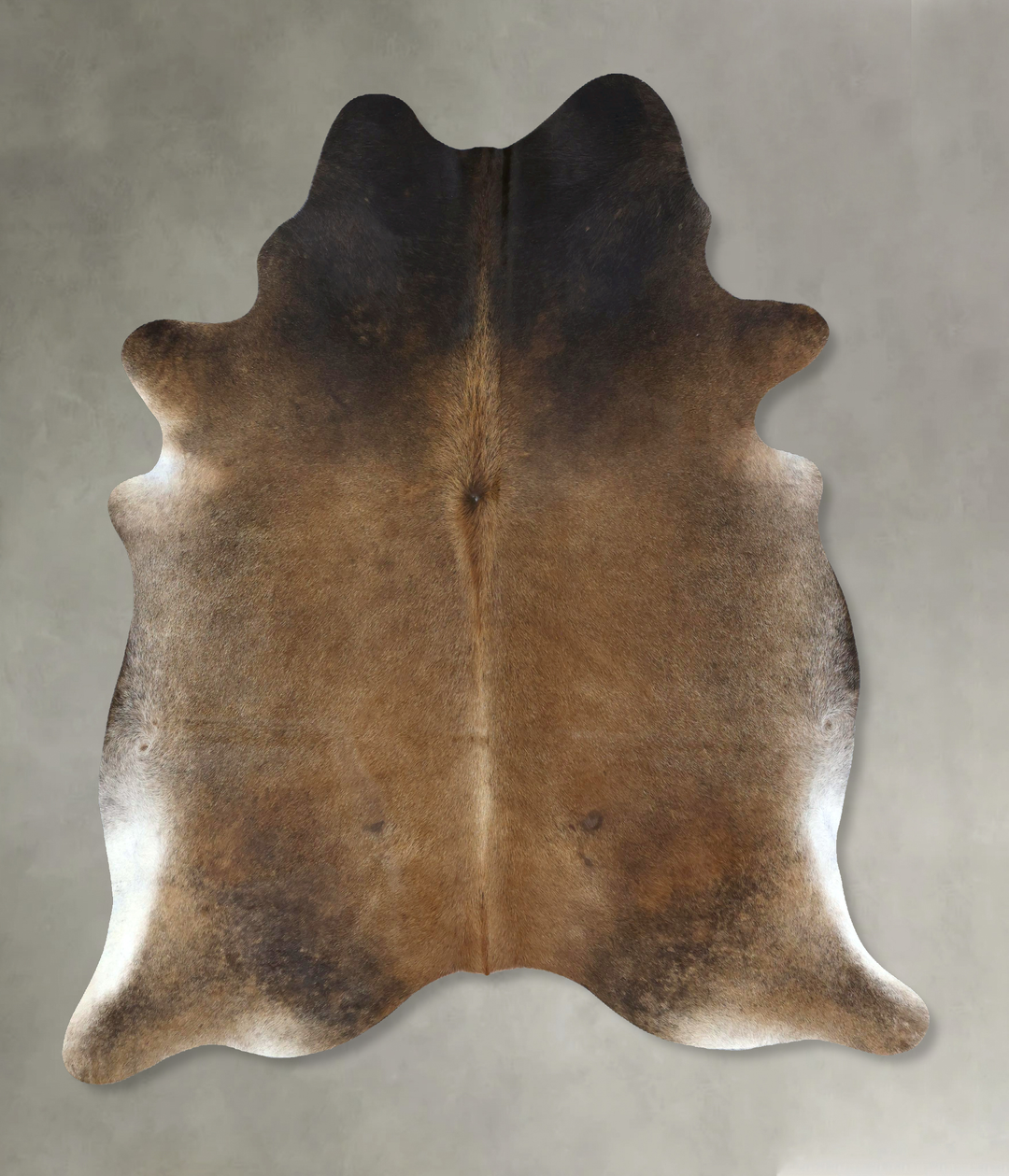 Grey with Beige XX-Large Brazilian Cowhide Rug 7'8"H x 6'7"W #B20450 b