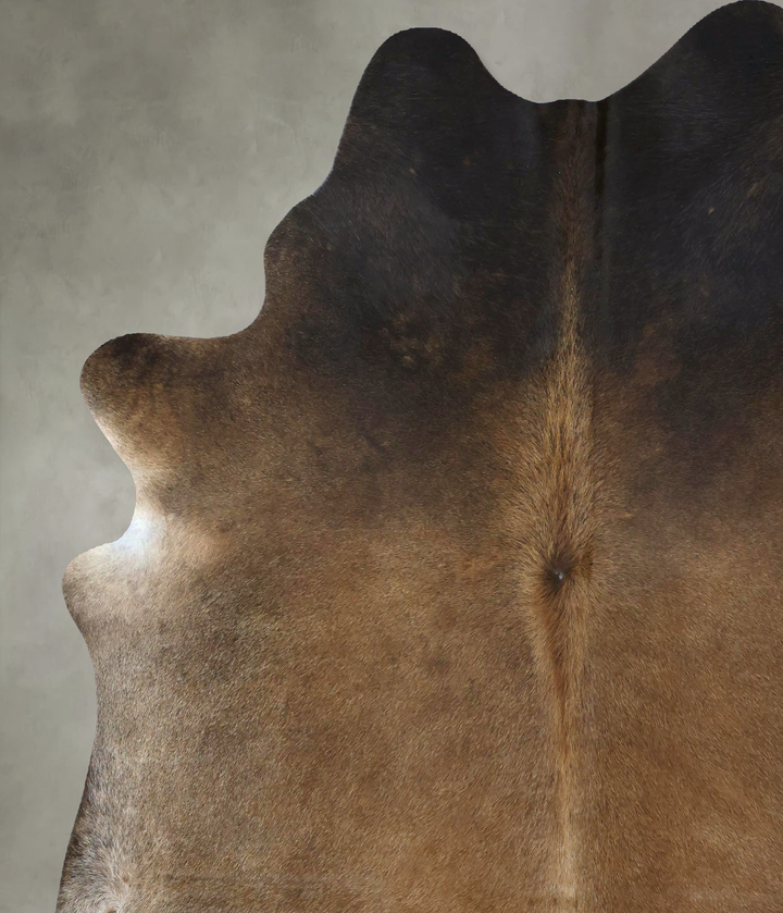 Grey with Beige XX-Large Brazilian Cowhide Rug 7'8"H x 6'7"W #B20450 by Hudson Hides