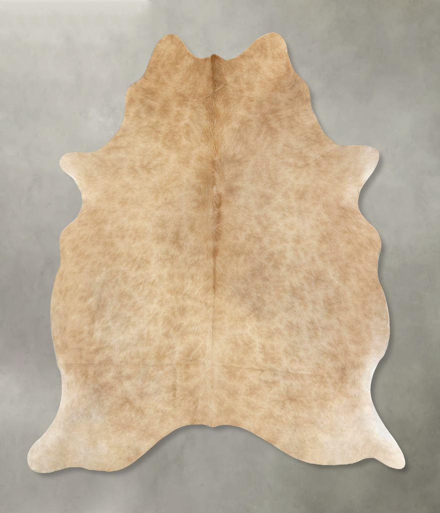 Beige X-Large Brazilian Cowhide Rug 7'5"H x 6'6"W #B20452 by Hudson Hides