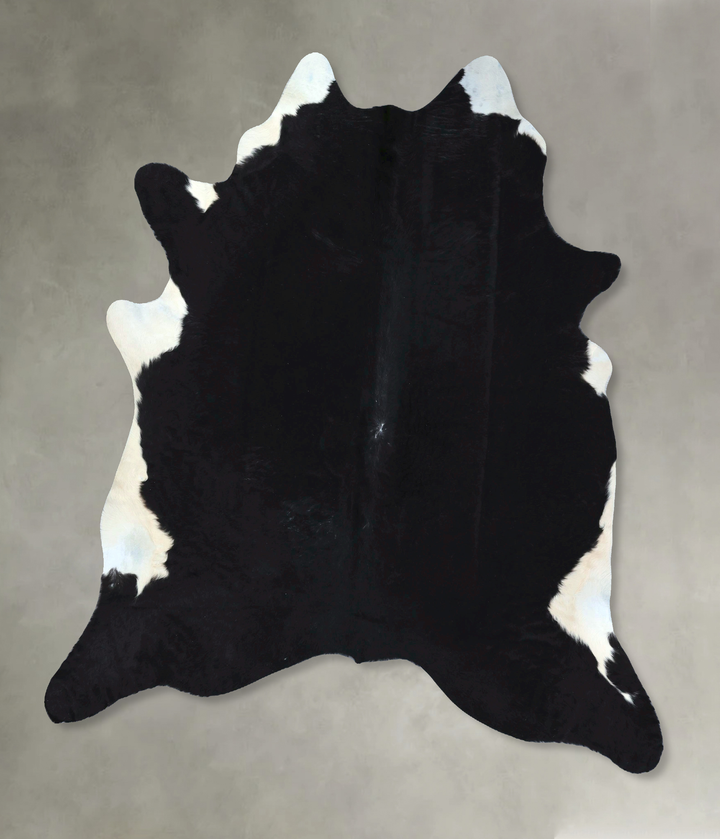 Black and White XX-Large Brazilian Cowhide Rug 8'1"H x 7'1"W #B20454 by Hudson Hides