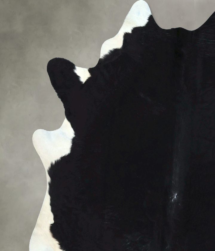 Black and White XX-Large Brazilian Cowhide Rug 8'1"H x 7'1"W #B20454 by Hudson Hides