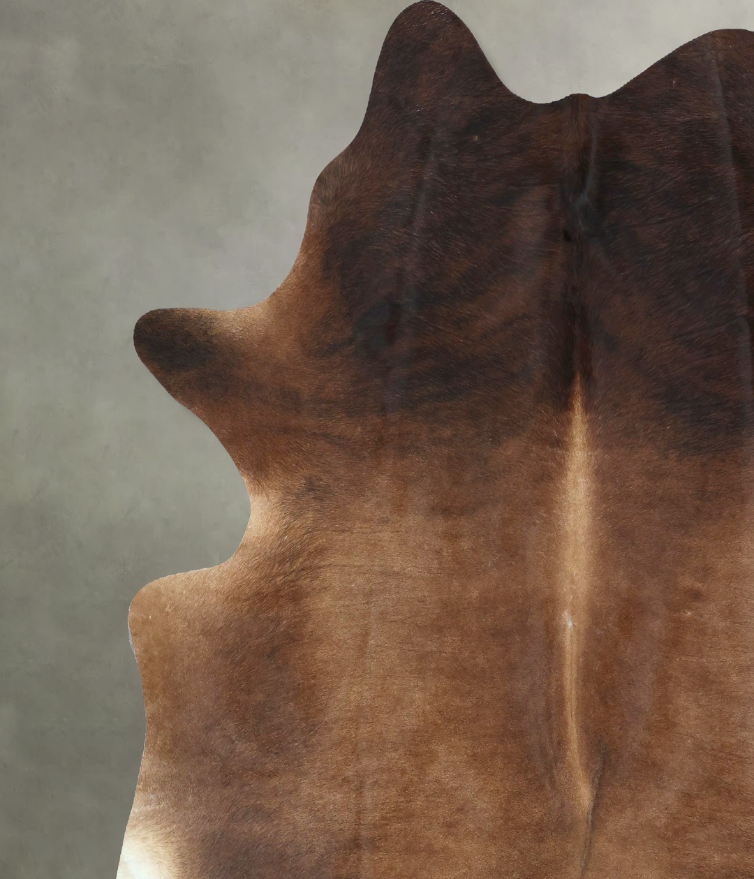 Chocolate XX-Large Brazilian Cowhide Rug 8'6"H x 7'4"W #B20456 by Huds