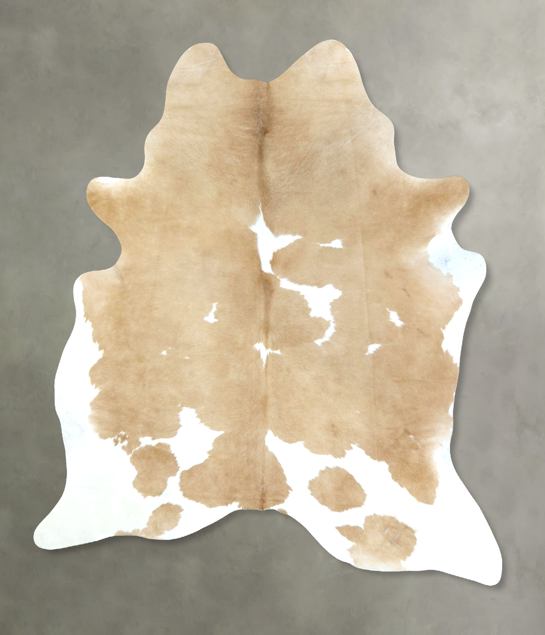 Beige and White X-Large Brazilian Cowhide Rug 7'9"H x 6'0"W #B20457 by