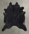 Solid Black X-Large Brazilian Cowhide Rug 7'5
