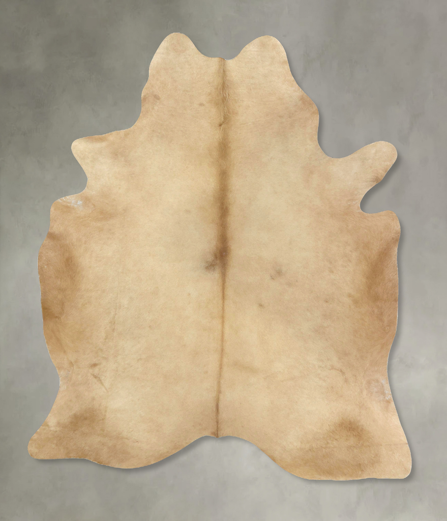 Beige X-Large Brazilian Cowhide Rug 7'7"H x 5'10"W #B20462 by Hudson Hides