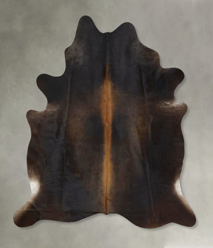 Chocolate X-Large Brazilian Cowhide Rug 7'10"H x 6'2"W #B20463 by Hudson Hides